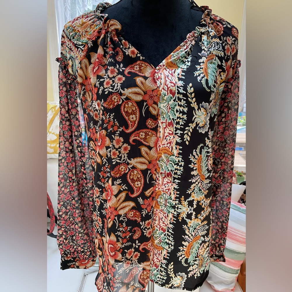 NWT UMGEE Sheer Long Sleeve Top